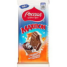 Шоколад РОССИЯ МАКСИБОН мол/белый шоколад/карамель/мороженое 198гр 1/10