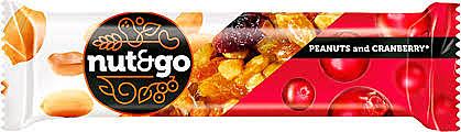 Батончик NUT N GO 42гр С арахисом и клюквой 1/18