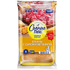 Блинчики СИБИРСКИЙ ГУРМАН сыр+ветчина 0,420 1/6