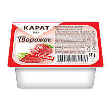 Творожок КАРАТ 100 гр 9% 1/16 КЛУБНИКА