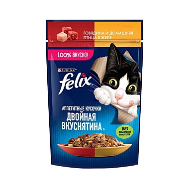 ФЕЛИКС 75/85гр Говядина/птица 1/26