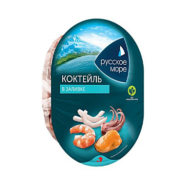 РМ Коктейль из морепродуктов Р.М. Морской микс в рассоле 180гр.1/8 (4938)