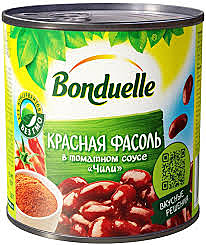 Фасоль БОНДЮЭЛЬ 430гр Красн./чили  1/12