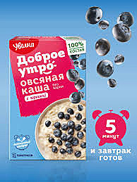 Каша УВЕЛКА овсяная 40г с черникой  1/20  