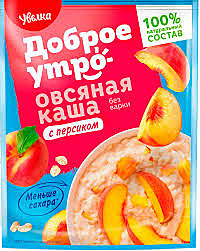 Каша УВЕЛКА овсяная 40г с персиком  1/20