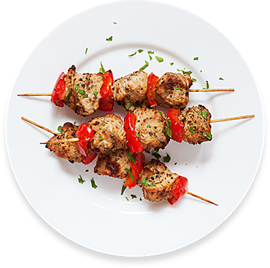 Шашлык из курицы по-итальянски на углях 100 гр.