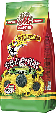 Семечки ОТ МАРТИНА черные 500г 1/10    