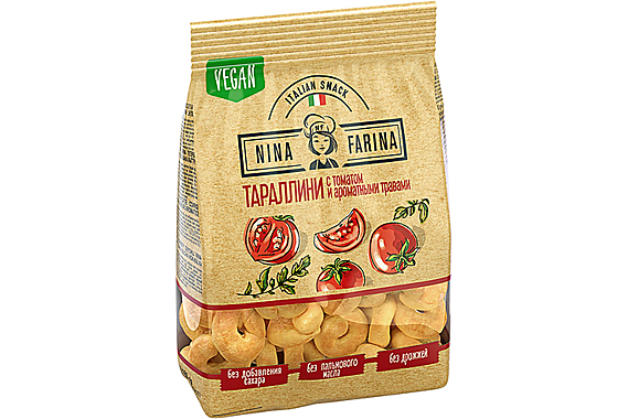 Сушка фас. ТАРАЛЛИНИ 180гр томат/травы 1/24 КДВ