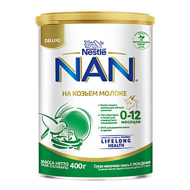 Молочная смесь NAN на козьем молоке 400г НЕСТЛЕ 1/12