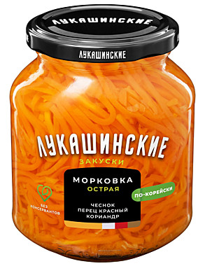 Морковь Лукашинская 340гр по-корейски острая  1/6