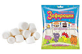 Зефир фас.  Marshmellows Зефирюшки 125гр 1/20