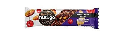 Батончик NUT N GO 36гр Миндаль,арахисом,клюква 1/18