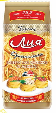 Лапша ориг. гнезда д/начинки ЛИЯ Яичная 250гр 1/18