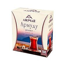 Чай АЗЕРЧАЙ 100пак.  АРМУДУ букет 1/12