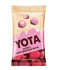 Драже YOTA 40гр. малина/бел.глазурь 1/16    