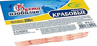 Крабовые палочки БУХТА ИЗОБИЛИЯ 200гр 1/30