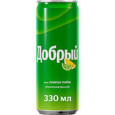 Газ.напиток ДОБРЫЙ 0,33л. Лимон лайм 1/12