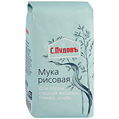 Мука ПУДОВЪ рисовая 500гр 1/6