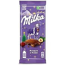 Шоколад МИЛКА 80г фундук изюм 1/20 Россия