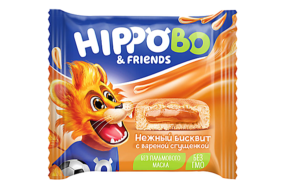 Бисквит Пирожное HIPPOBO 32гр Варен.сгущ. 1/96 КДВ  