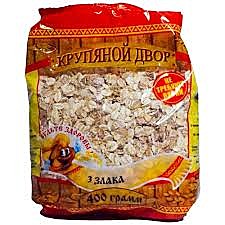 Хлопья овсяные КРУПЯНОЙ ДВОР 400г 1/20 Россия   
