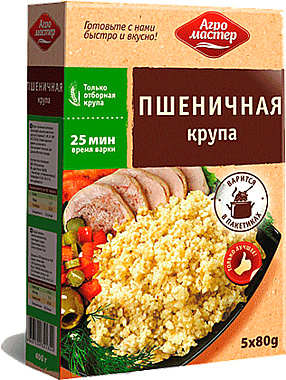 Крупа пшеничная АГРОМАСТЕР 5*80 400гр 1/6 Россия