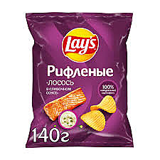 Чипсы ЛЕЙЗ 140г Лосось в слив.соусе рифл. 1/19  