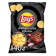 Чипсы ЛЕЙЗ 140г Ребрышки гриль 1/19