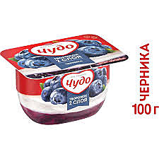 Десерт ЧУДО 100гр Черника БЗМЖ 1/12