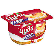 Десерт ЧУДО 100гр Персик/груша БЗМЖ 1/12