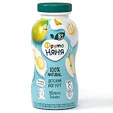 Йогурт ФРУТОНЯНЯ 200гр Яблоко/банан 2,5% 1/12
