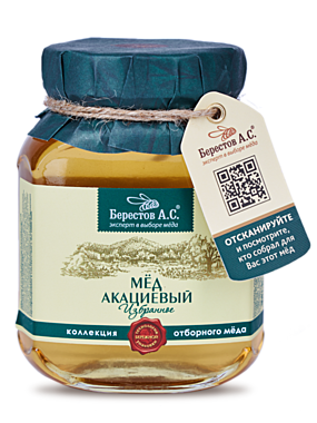 Мед нат.Берестов 500гр Акациевый с/б 1/6   