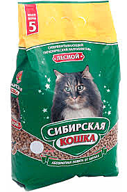 Наполнитель Сибир.кошка Лесной 5л 1/4