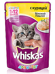 ВИСКАС 75г для котят Паштет Курица 1/28