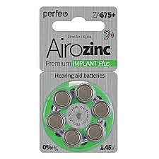 БАТАРЕЙКИ Перфео ZA675/6BL Airozinc премиум д/ слуховых аппаратов 6/60