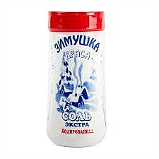 Соль Зимушка Краса йодированная экстра 500гр 1/10  
