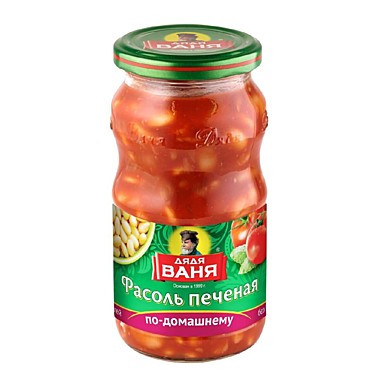 Фасоль ДЯДЯ ВАНЯ 480гр По-домашнему печеная 1/8  
