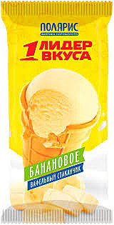 Мороженое ЛИДЕР вкуса банан 70гр 1/24