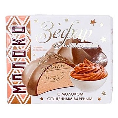 Зефир С вар. сгущенкой в мол. бельг. шоколаде 60гр 1/6 Им.Пастухова
