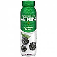 Йогурт АКТИБИО Питьевой 260г чернослив БЗМЖ 1/9