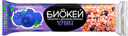 Батончик БиОкей злаковый с черникой 25гр 1/18