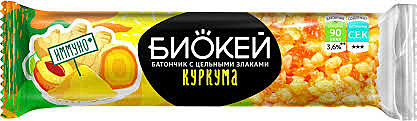 Батончик БиОкей злаковый с кукрумой и абрикосом 25гр 1/18