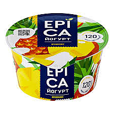 Йогурт ЭПИКА 130гр. 4,8% Ананас БЗМЖ 1/12