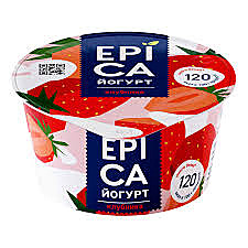 Йогурт ЭПИКА 130гр. 4,8% Клубника БЗМЖ 1/12 
