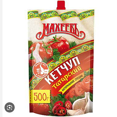 Кетчуп МАХЕЕВ  500г Татарский  д/п 1/10   
