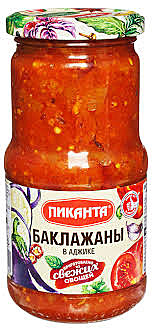 Баклажаны Пиканта 460гр В аджике 1/6  