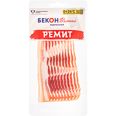 Нарезка Бекон вяленный с/к 55г 1/10 (Ремит)