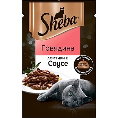 ШЕБА 75г м/у говядина в соусе ломтики 1/28
