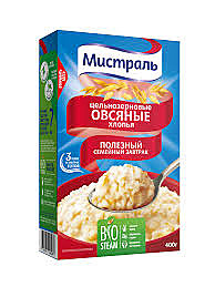 Хлопья МИСТРАЛЬ 400г Овсяные 1/12    