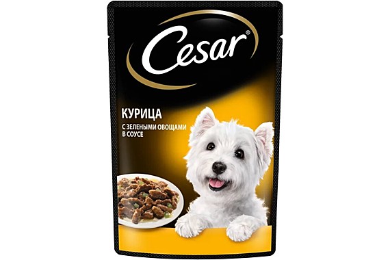 CESAR 85г курица с зел. овощами 1/28   